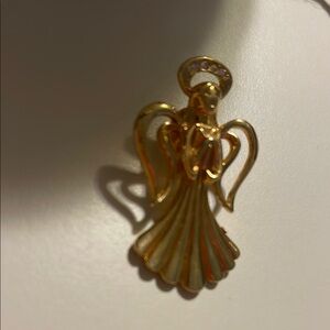 Elegant Vintage Gold Angel Pendant